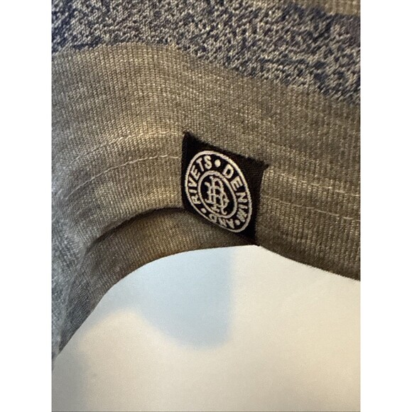 NEW Denim & Rivets T Shirt Mens 2X Striped V-Neck Casual Gray/red/Blue - Picture 4 of 5